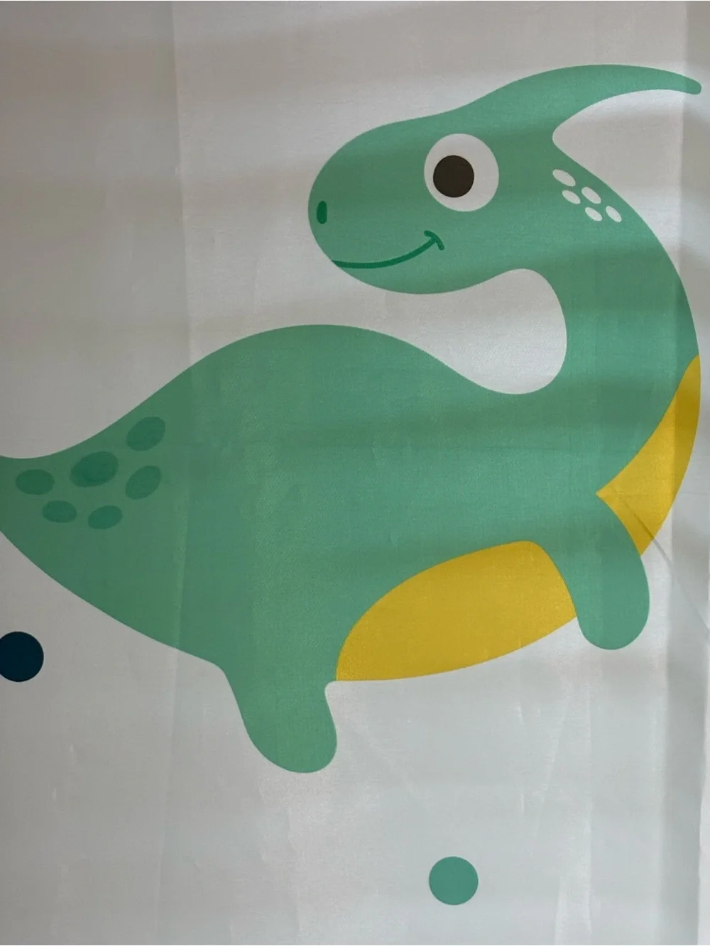 Colorful Dinosaur Kids Shower Curtain 70” x 70” | Waterproof | Bathroom Decor